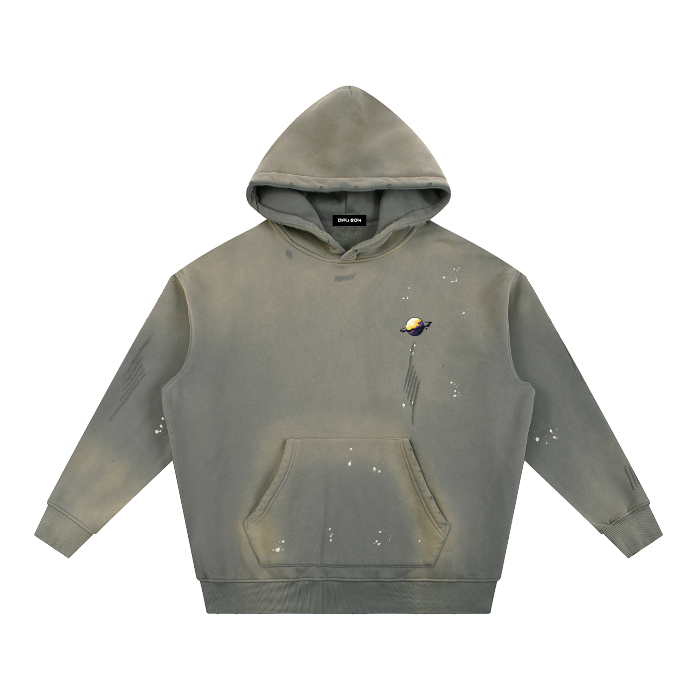 Vintage Wash Splatter Hoodie