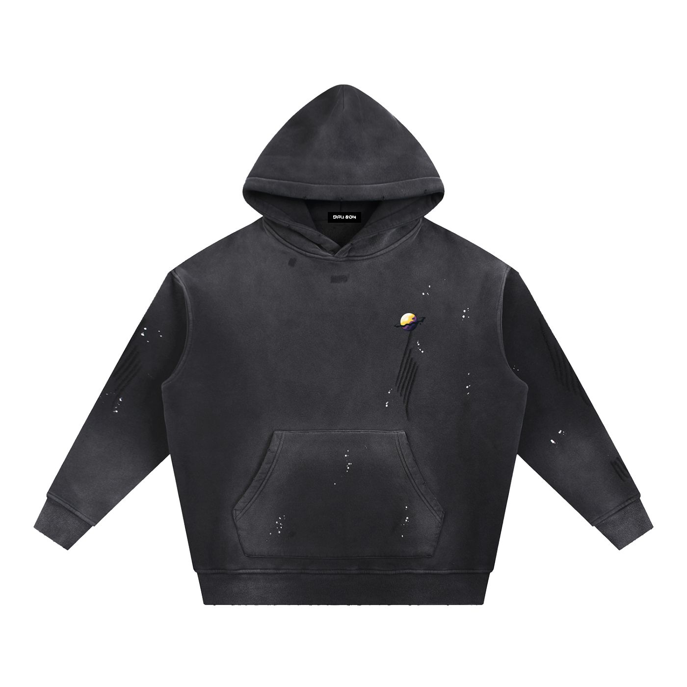 Vintage Wash Splatter Hoodie