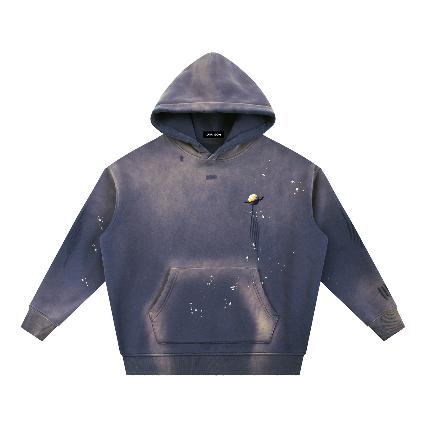 Vintage Wash Splatter Hoodie